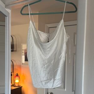Vici White Satin Camisole Top